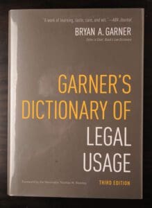 Garner’s Dictionary of Legal Usage